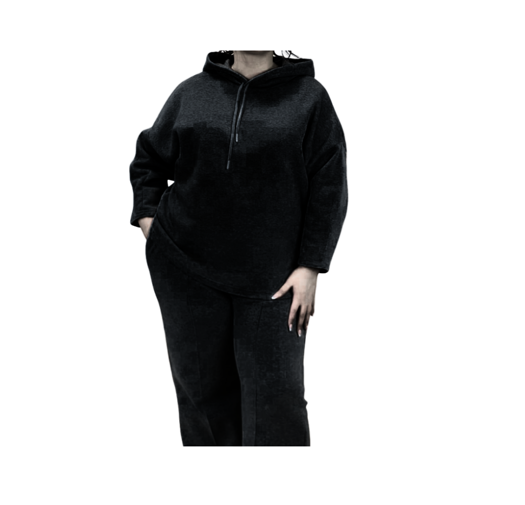 Jogging Deux Pièces Femme Noir – Pivoine House Of Creation