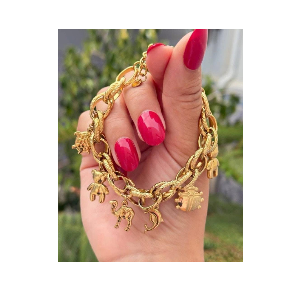 Gourmette bibelot  en acier inoxydable 