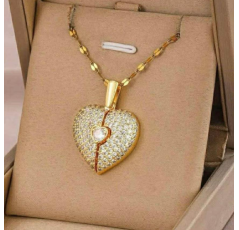 Chaine Coeur en acier inoxydable 