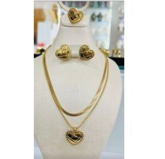 Parure Coeur en acier inoxydable 