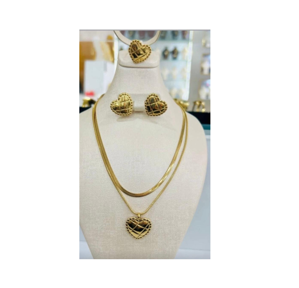 Parure Coeur en acier inoxydable 