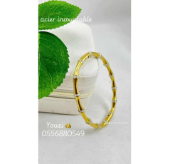 Bracelet Os et strass en acier inoxydable 