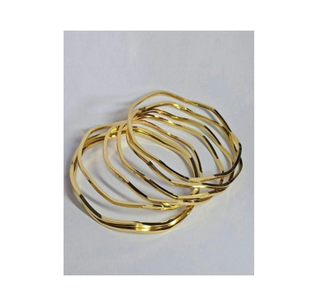 Bracelets Sbiaiyat en zigzag  en acier inoxydable 