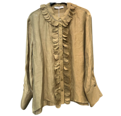 Chemise vert jaune avec détails