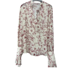 Chemise blanche à fleurs