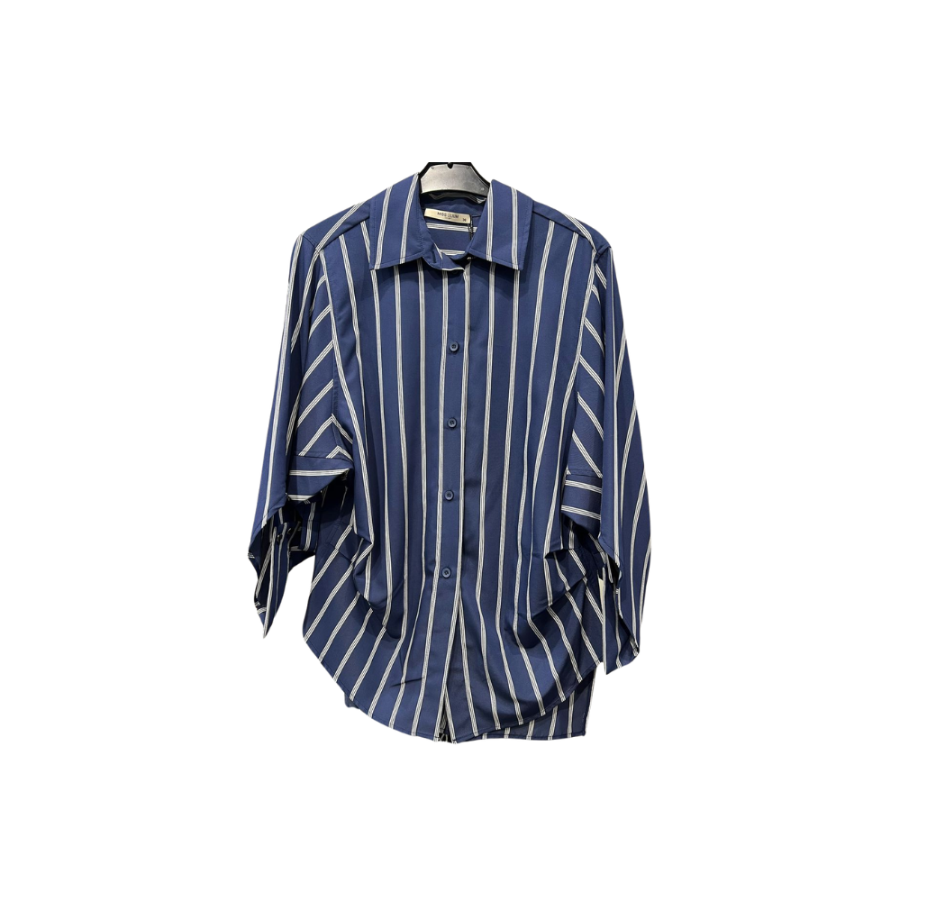 Chemise bleu foncé à carreaux