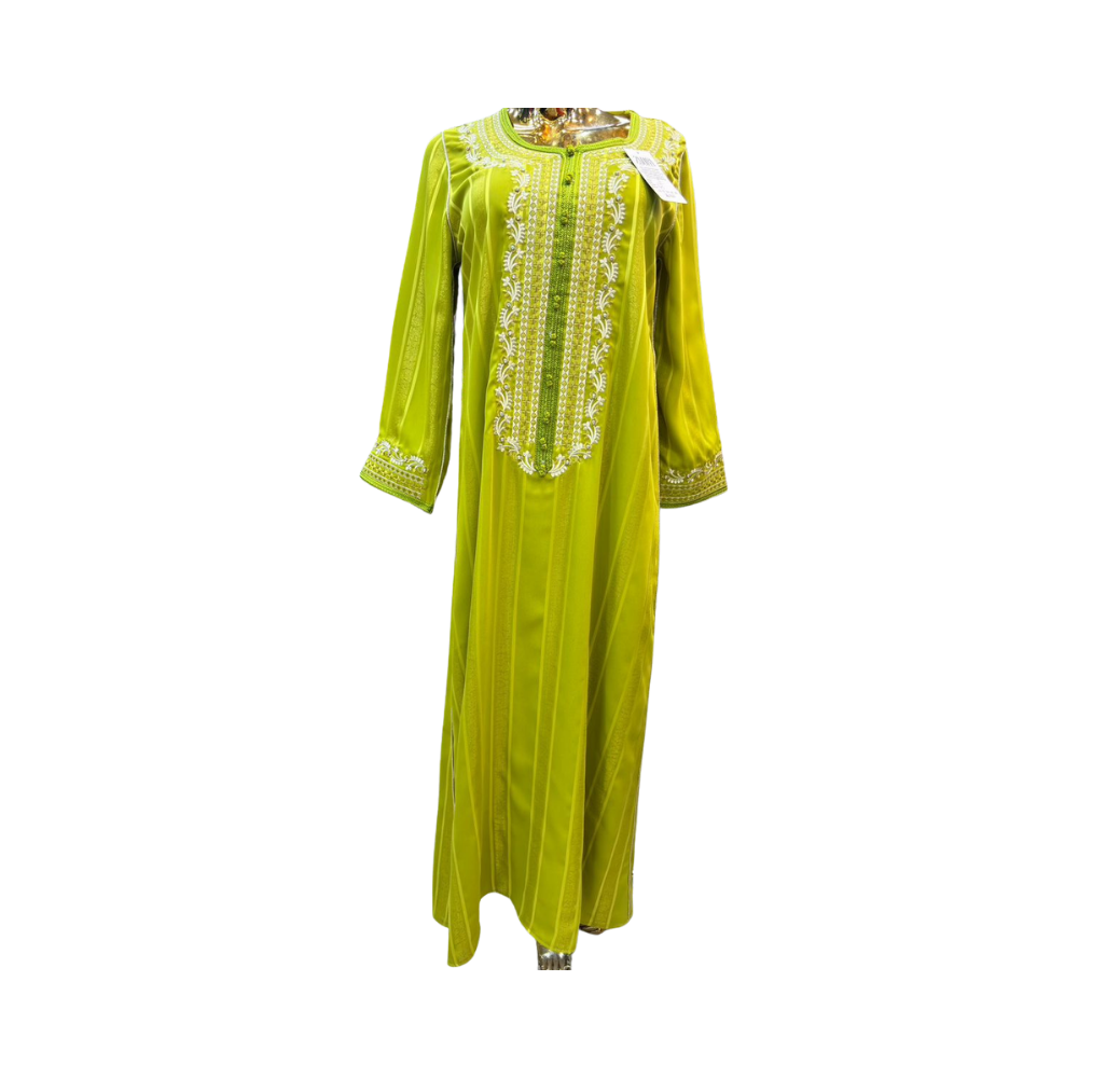 Robe d'hôtesse style traditionnel vert pistache