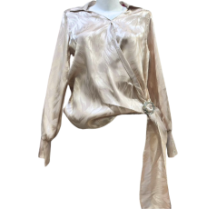 Chemisier Femme Beige Imprimé