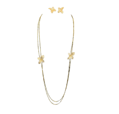 Bijou en zircon avec motif plaqué or