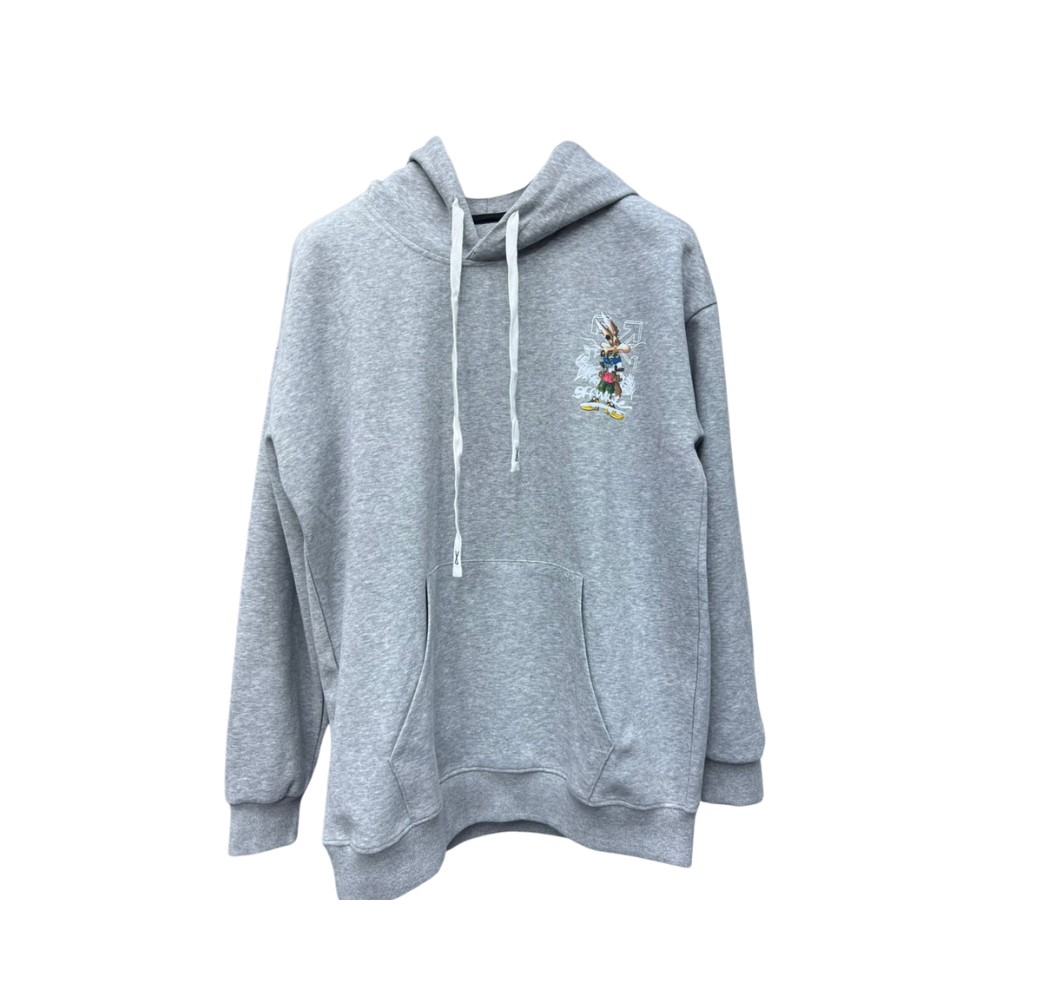 Sweat Gris à Motif Tendance