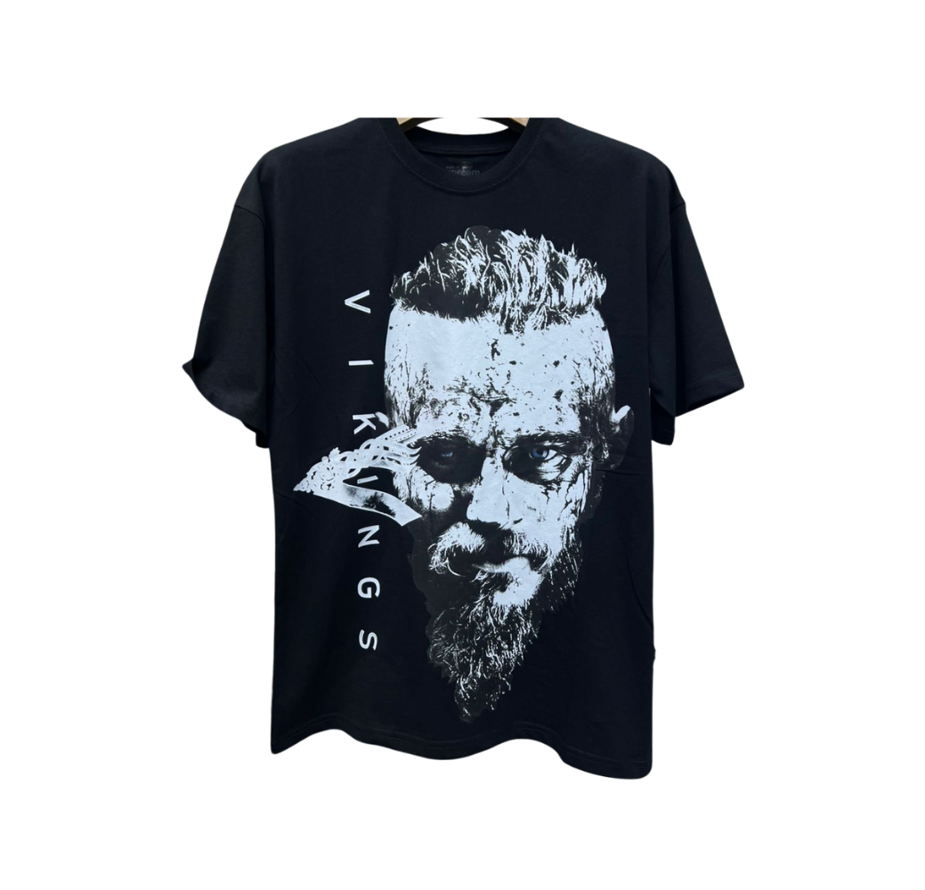 T-shirt Noir à Motif Graphique