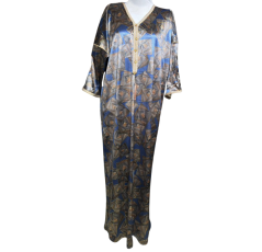 Robe d'intérieur imprimé avec tissu satiné