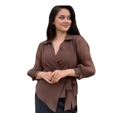 Chemisier femme cache cœur croisé