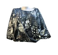 Chemisier femme large imprimé avec collier