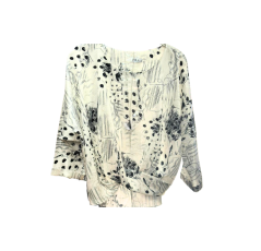 Chemisier femme large imprimé avec collier