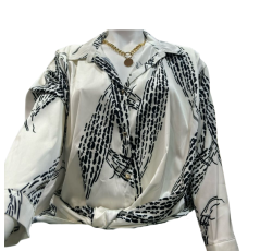 Chemisier femme imprimé avec collier