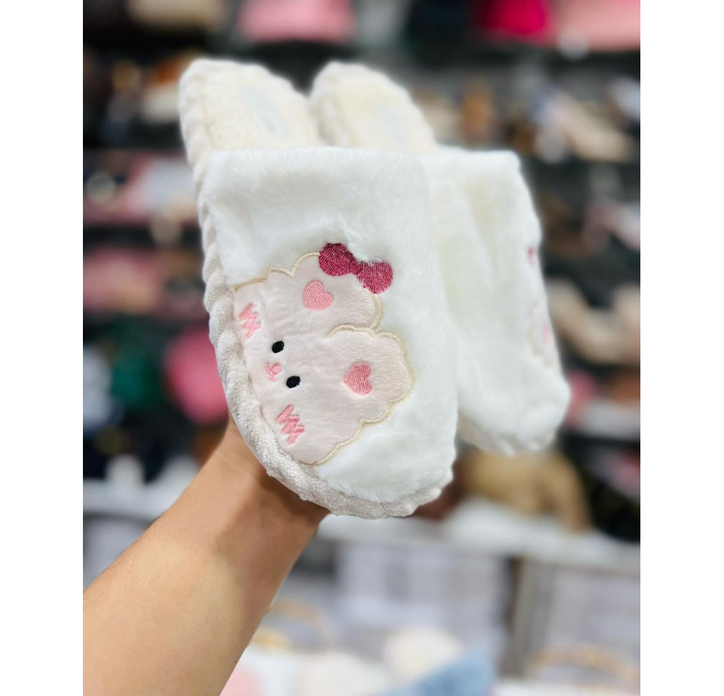 Chaussons en peluche - Design souris mignonne