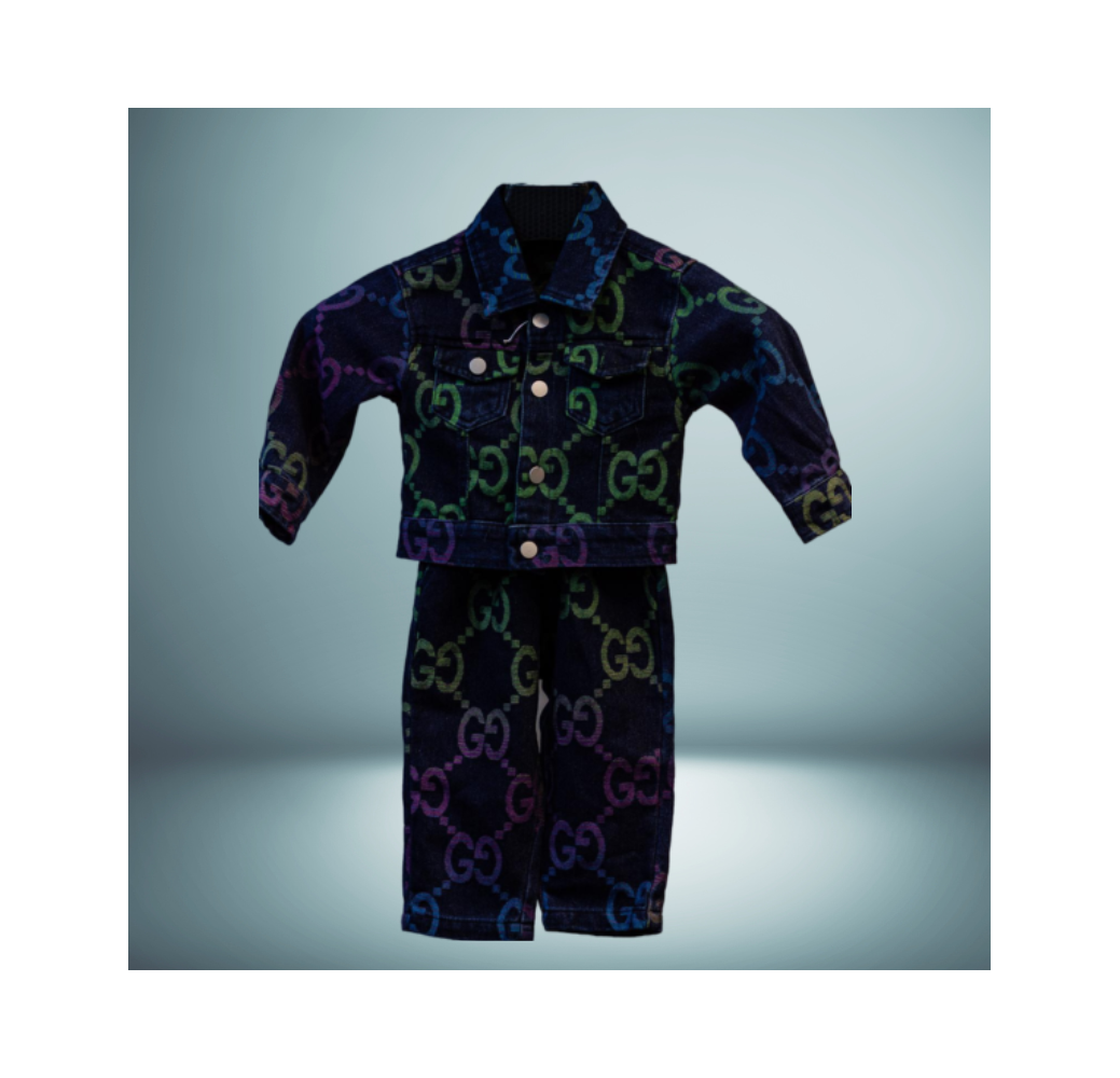 Ensemble veste et pantalon en jean - GUCCI Ensemble veste et pantalon en jean - GUCCI