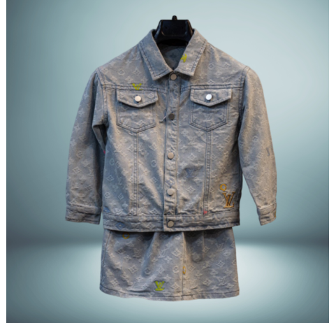Ensemble veste et jupe en jean - LOUIS VUITTON