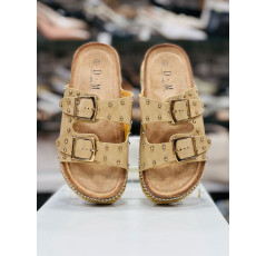 Mules clou tête ronde pour femme 