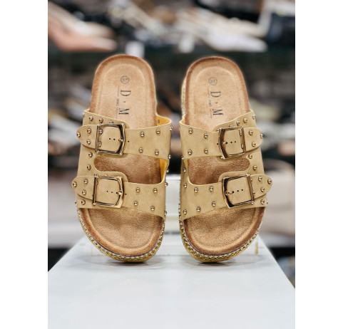 Mules clou tête ronde pour femme 