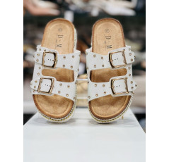 Mules clou tête ronde pour femme 