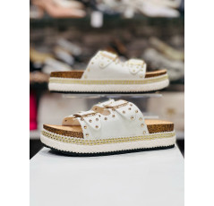 Mules clou tête ronde pour femme 