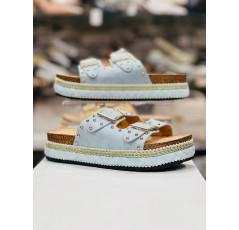 Mules clou tête ronde pour femme 