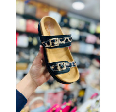 Mules à doubles boucles pour femme 