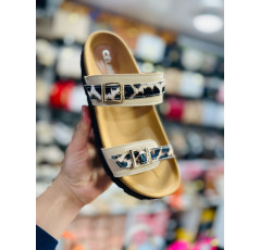 Mules à doubles boucles pour femme 