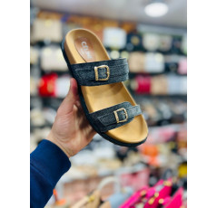 Mules à doubles boucles pour femme 
