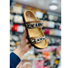 Mules à doubles boucles pour femme 