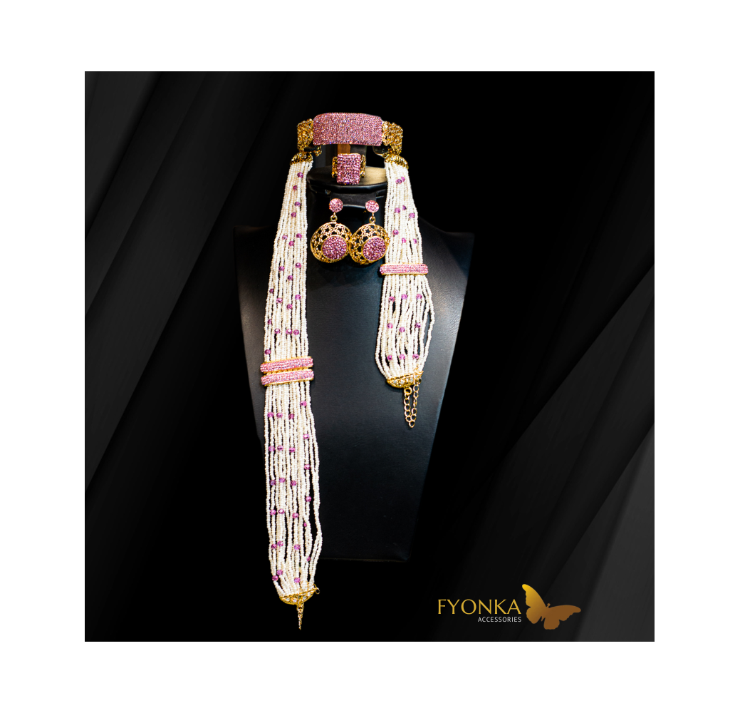 Parure en Joher indien hor - plaqué or - pierre d'agate / pierre de zircon