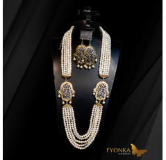 Parure en Joher indien hor -  motif et boucles plaqué or / argent