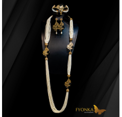 Parure en Joher indien hor - motif en bronze plaqué or 