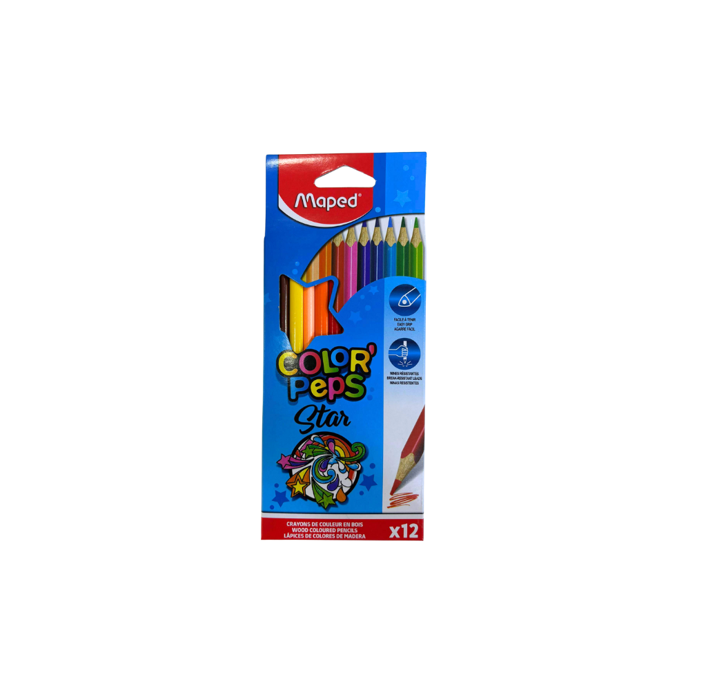 Crayons de couleur Color’Peps 12 – Maped Crayons de couleur Color’Peps 12 – Maped
