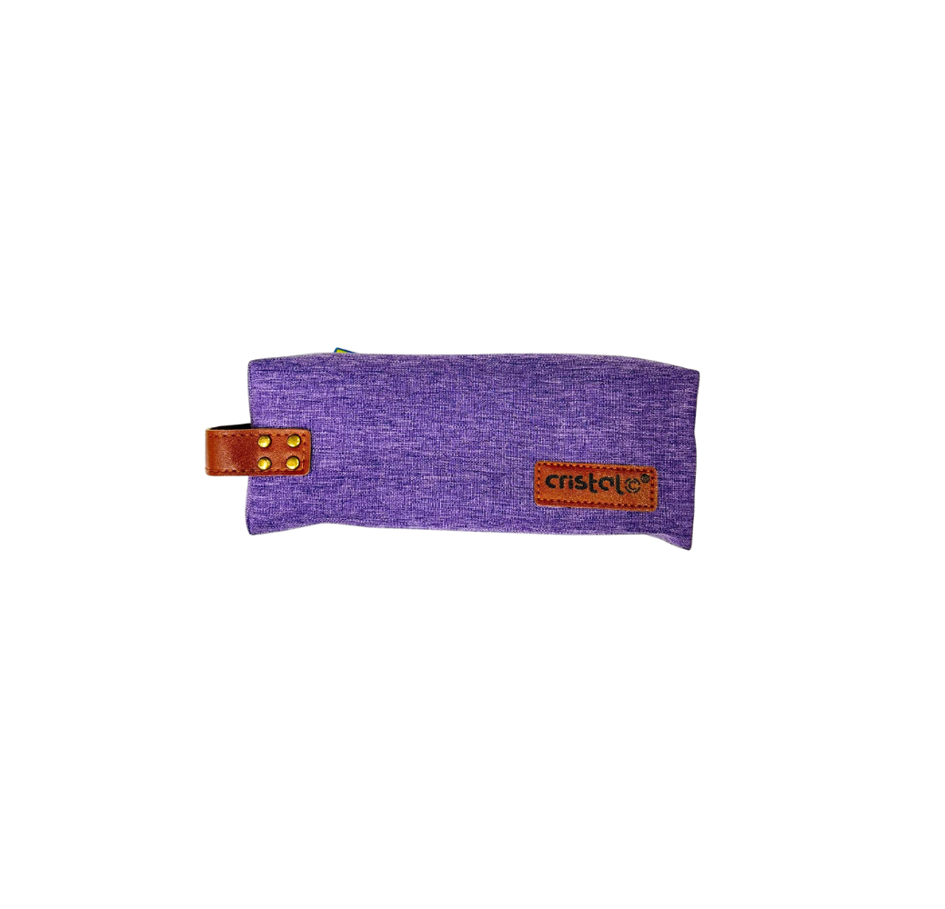 Trousse violette tissu – Cristal Trousse violette tissu – Cristal