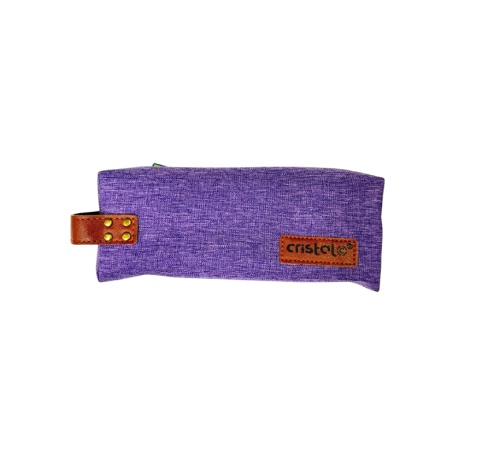 Trousse violette tissu – Cristal