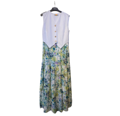 Robe d’été à fleurs -bleu et vert 