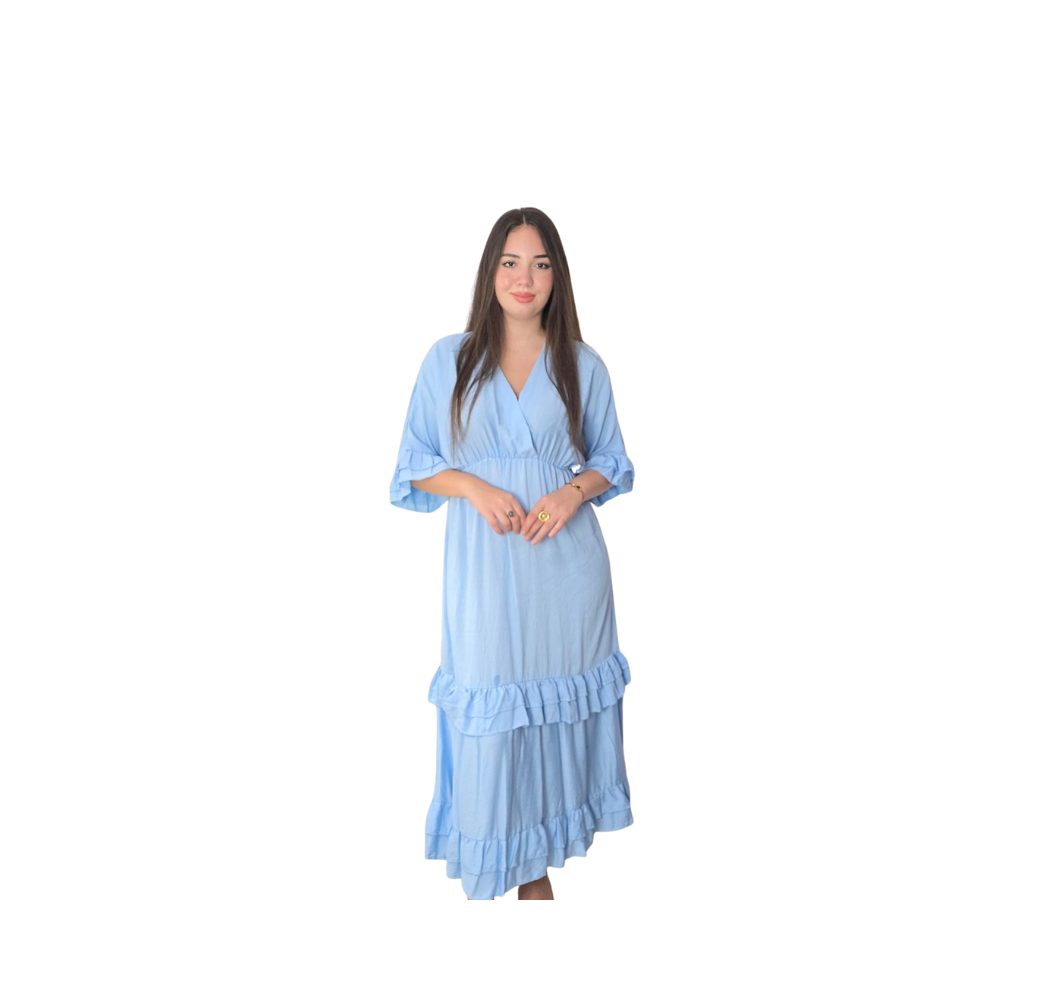 Robe d'été longue bleu Robe d'été longue bleu