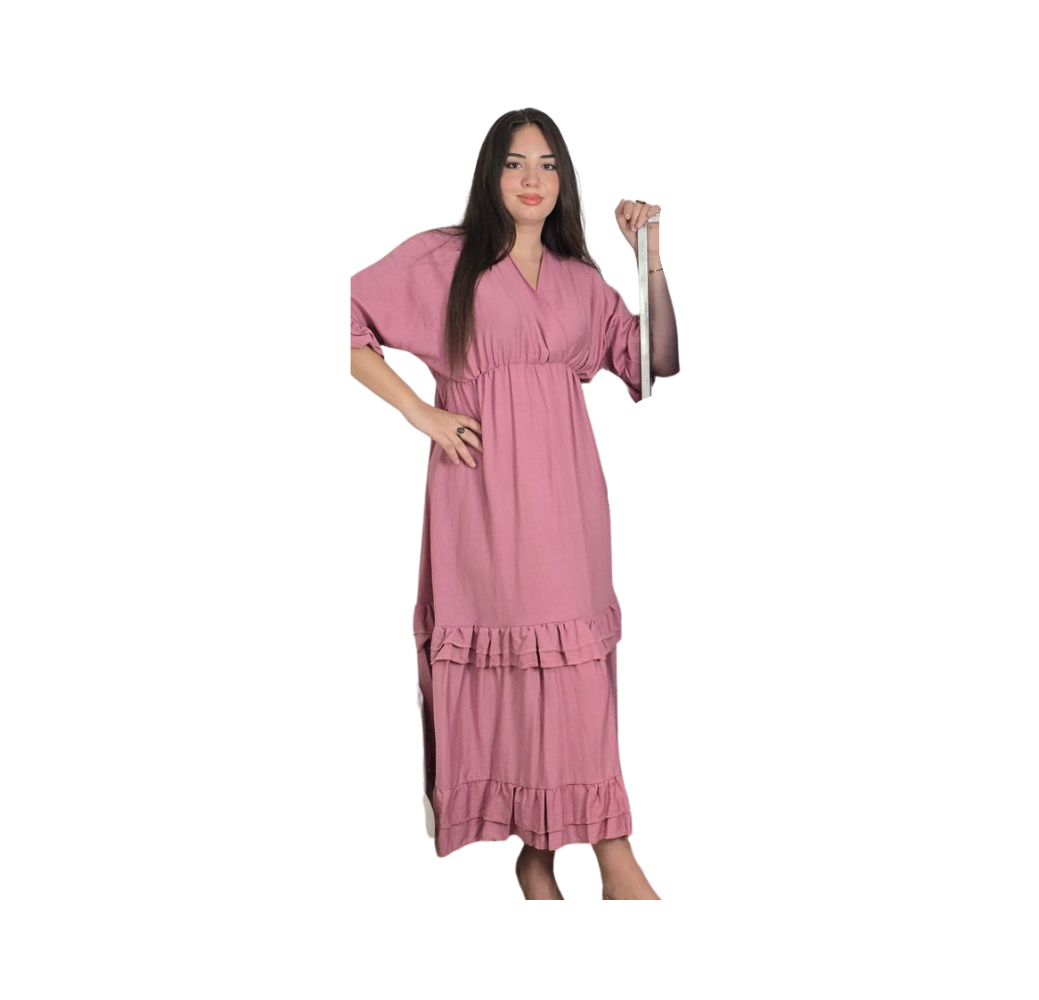 Robe d'été longue rose