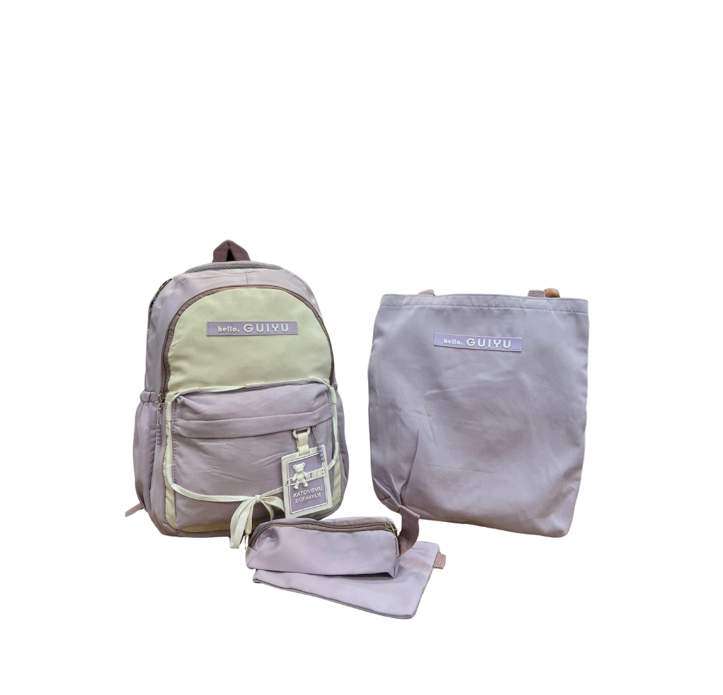 Ensemble sac à dos avec trousse et petit sac à main
