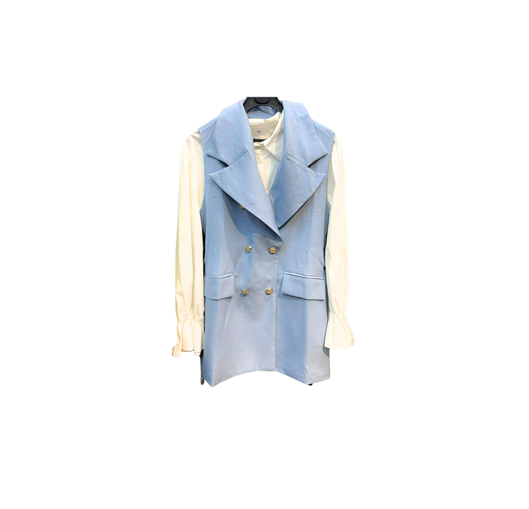 Costume 3 pièces bleu ciel