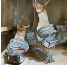 Sandales à talons plateforme strass – Les Jolie Shoes