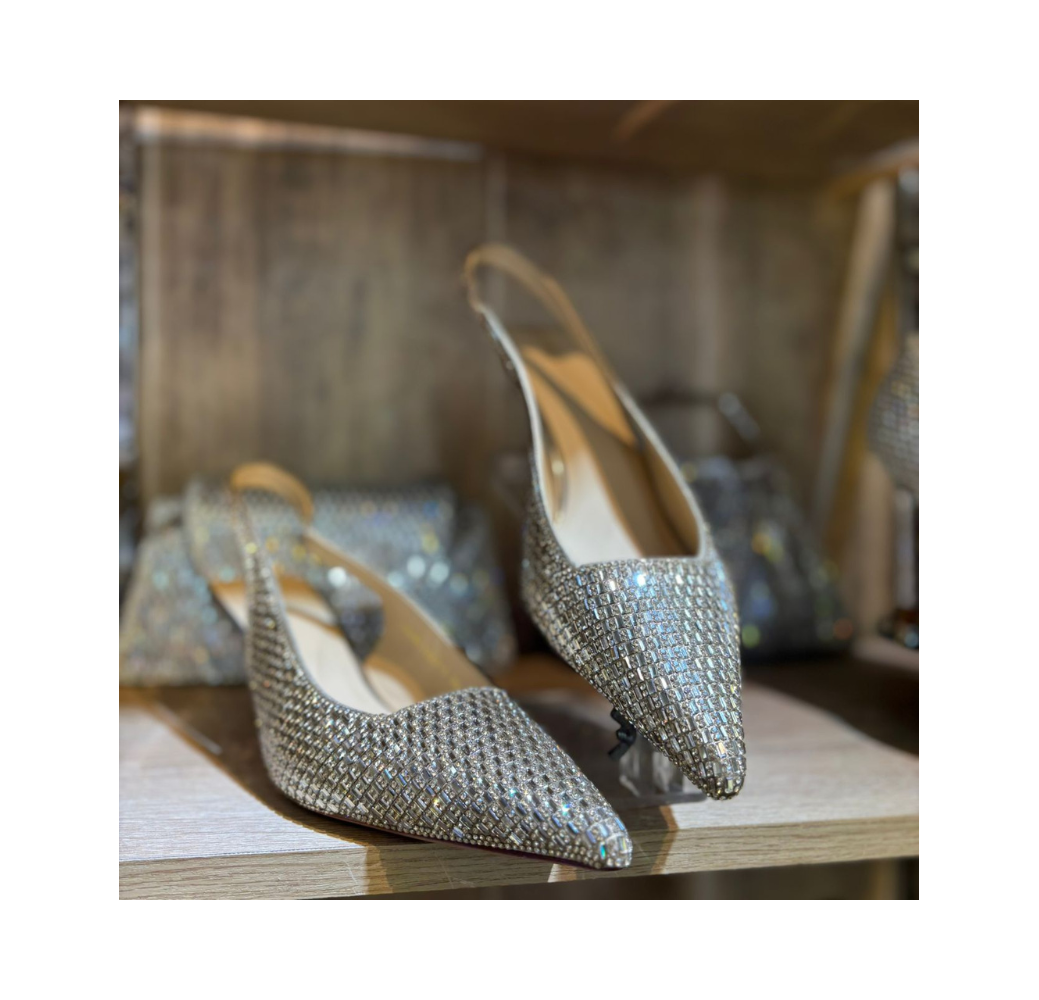 Escarpins à strass argenté Escarpins à strass argenté