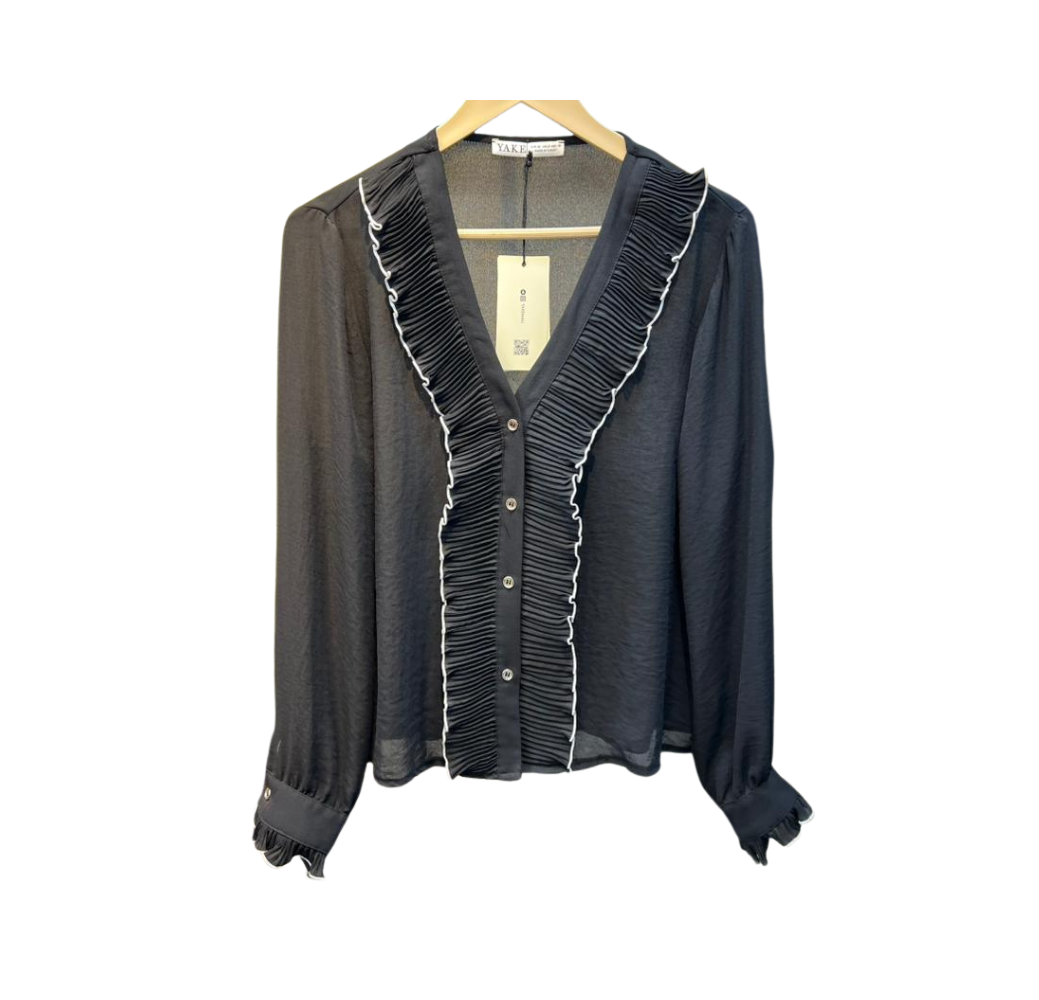 Chemise femme à motifs Noire 
