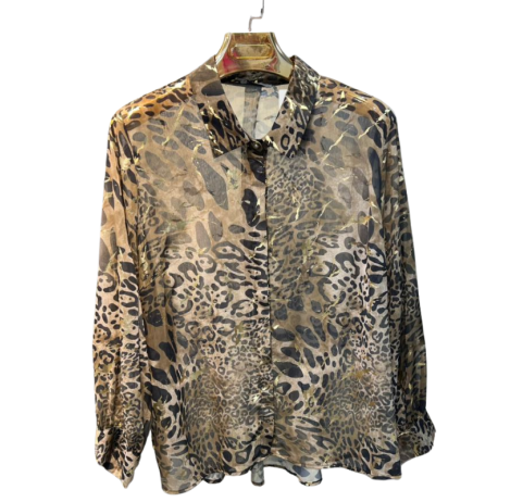 Chemise femme imprimé léopard