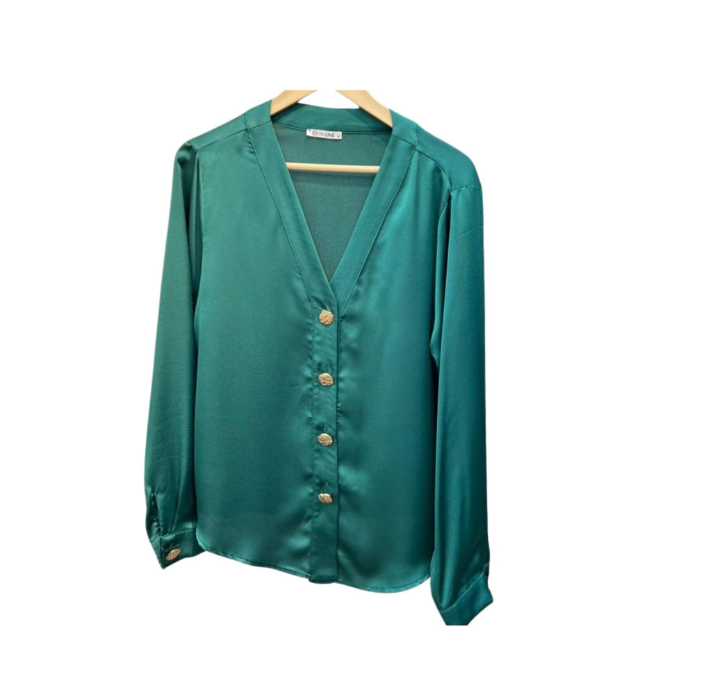 Chemise femme classique vert