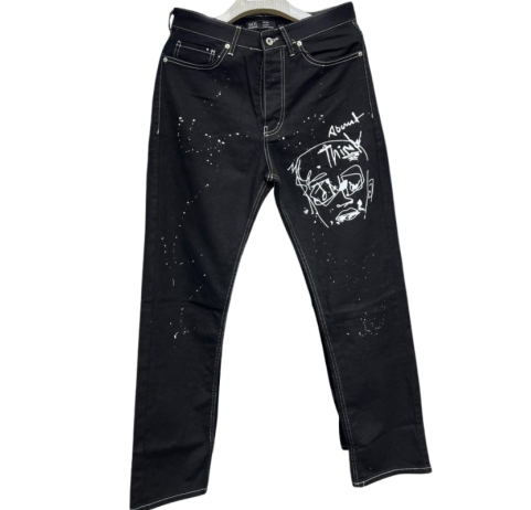 Jean homme noir á motif 