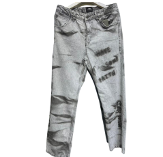Jean homme gris á motif Noir 